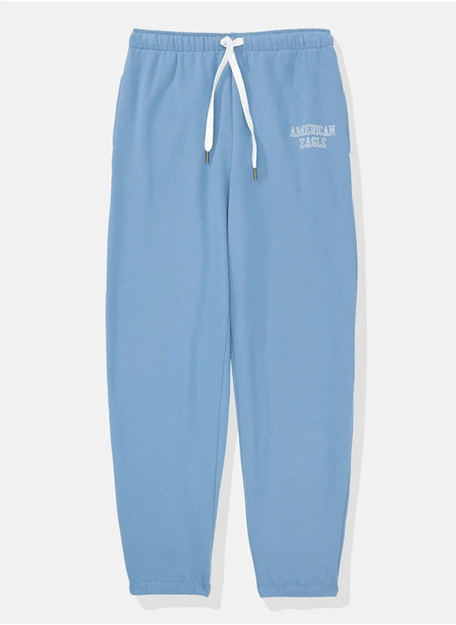 American Eagle Fleece Graphic Baggy Jogger