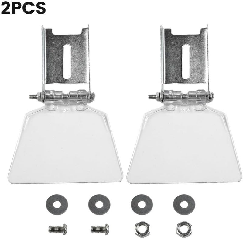 Cost effective global grade quality 2pcs Bench Grinder Eye Protection Replacement Shields With Brackets Designed For Bench Type 125 Grinders Constructed From Stainless Steel And ABS Long use oriented quality - Image 2