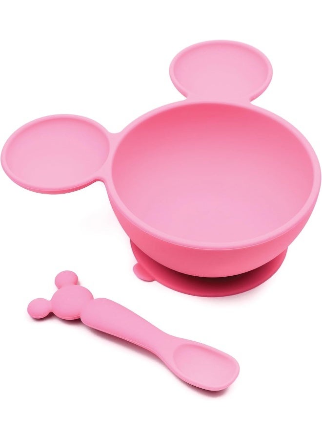 Bumkins Disney Minnie Mouse Suction Silicone Baby Feeding Set - Image 1