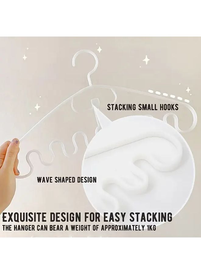 White Wavy Drying Rack Laundry Storage And Organization Clothes Hanger - Image 4
