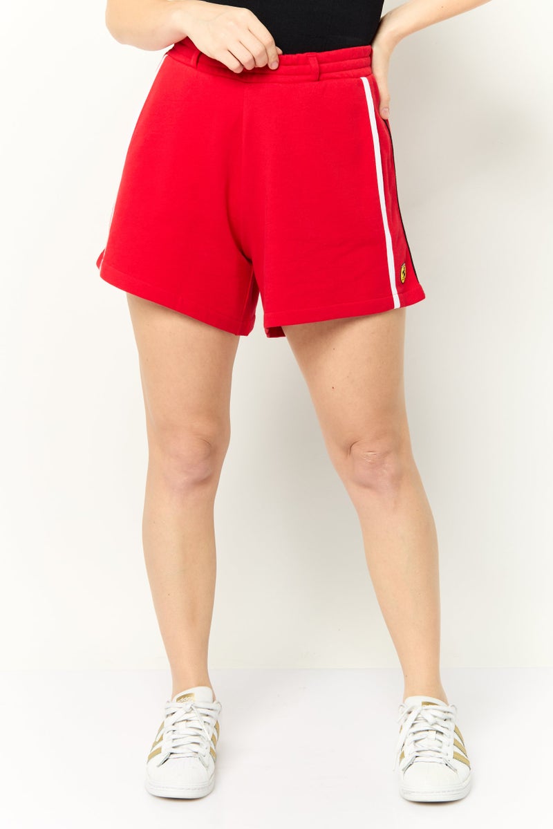 Scuderia Ferrari Women Sportswear Fit Drawstring Outdoor Shorts, Red - Image 1