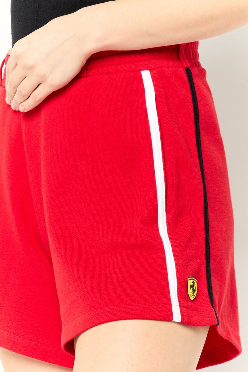 Scuderia Ferrari Women Sportswear Fit Drawstring Outdoor Shorts, Red - Image 2