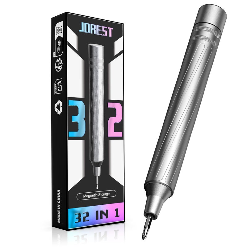 JOREST 32 in 1 Small Precision Screwdriver Set, Tool Gifts for Men Dad Him, Portable Multibit Screwdriver Repair Tool, EDC Pen Screwdriver for Glasses, Watches, MacBook, Laptop, PS5, Xbox, Electronics - Image 1