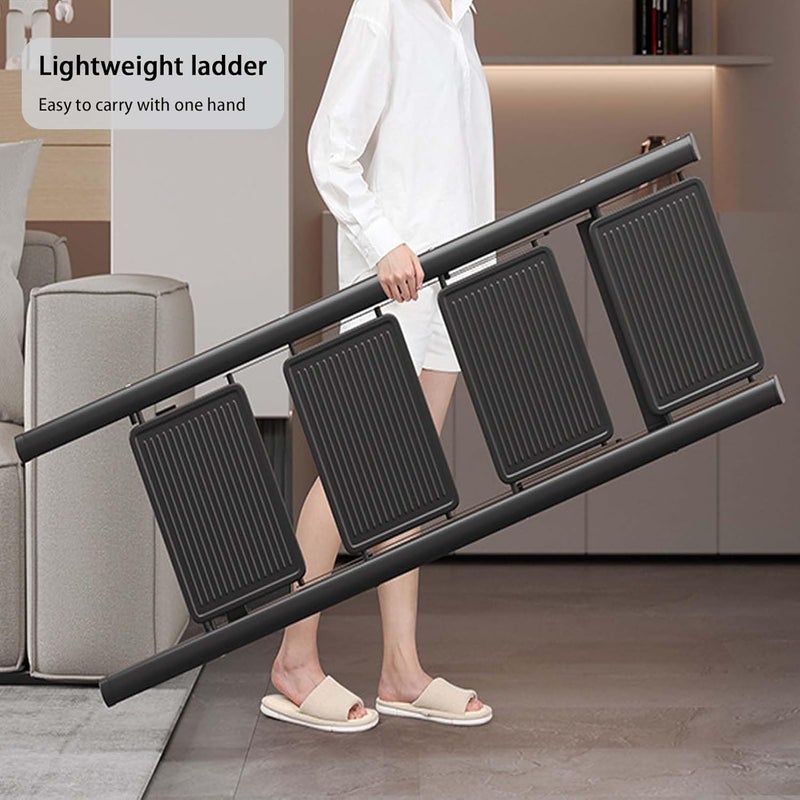 Step Stool – 4-Step Folding Ladder – Lightweight Anti-Slip Design, 330 lbs Support, Compact Storage Option, Ideal for Home, Kitchen, Garage, Cleaning, and High Shelves Access - Image 1