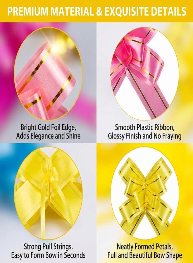Elandy 200 PCS Ribbon Pull Bows Decorative Present Basket Festival Gift String Wrap Bows for Christmas Wedding Party Thanks Giving(1.8cm/0.7inc Width 6-10 Color Random - Image 4