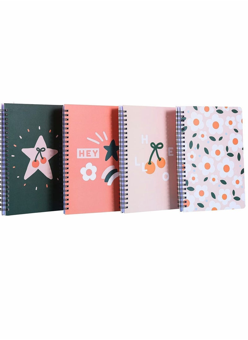 Y&D - A6 Notebook Set, 4 Pcs Spiral Bound Hard Cover - Image 1