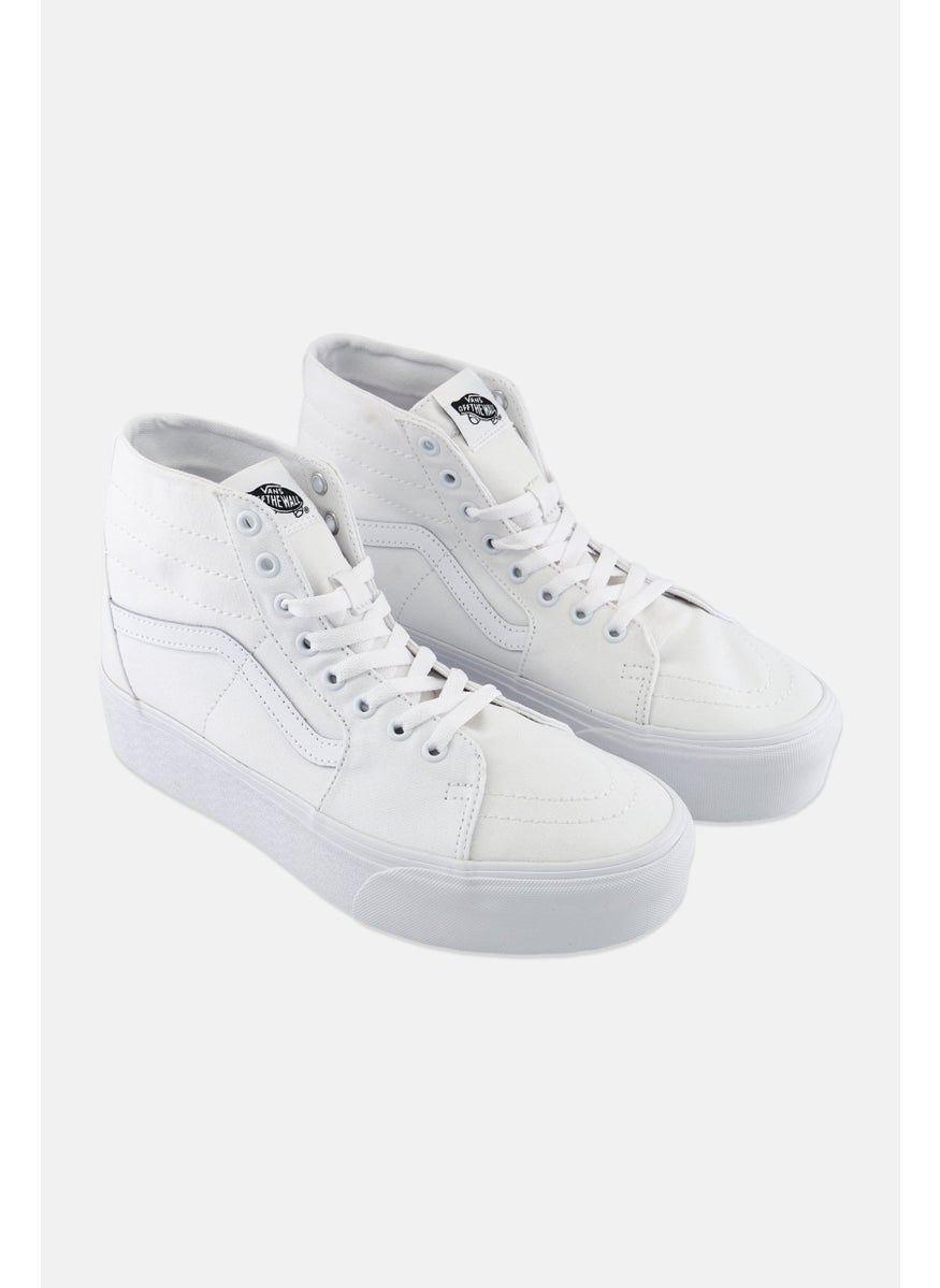 VANS - Women Sk8-Hi Tapered Lace Up Skate Shoes, White - Image 1