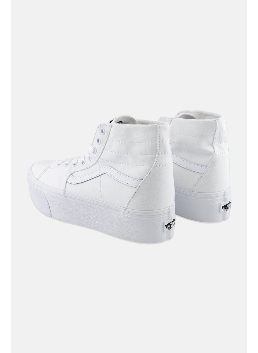VANS - Women Sk8-Hi Tapered Lace Up Skate Shoes, White - Image 1