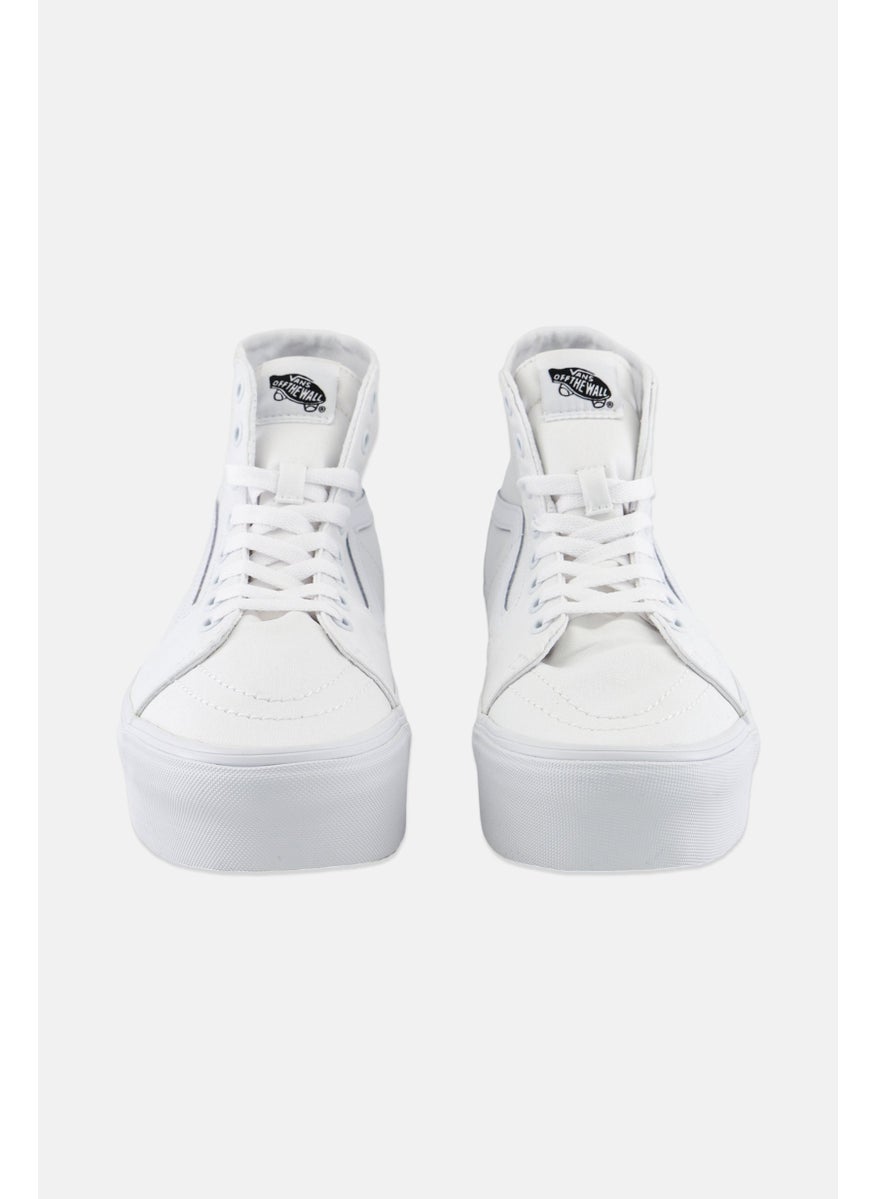 VANS - Women Sk8-Hi Tapered Lace Up Skate Shoes, White - Image 1