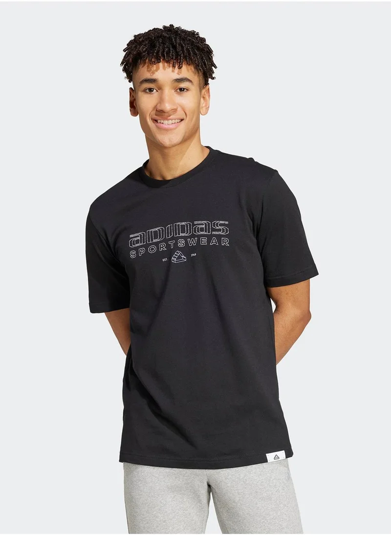 Adidas Tech Linear Graphic T-Shirt