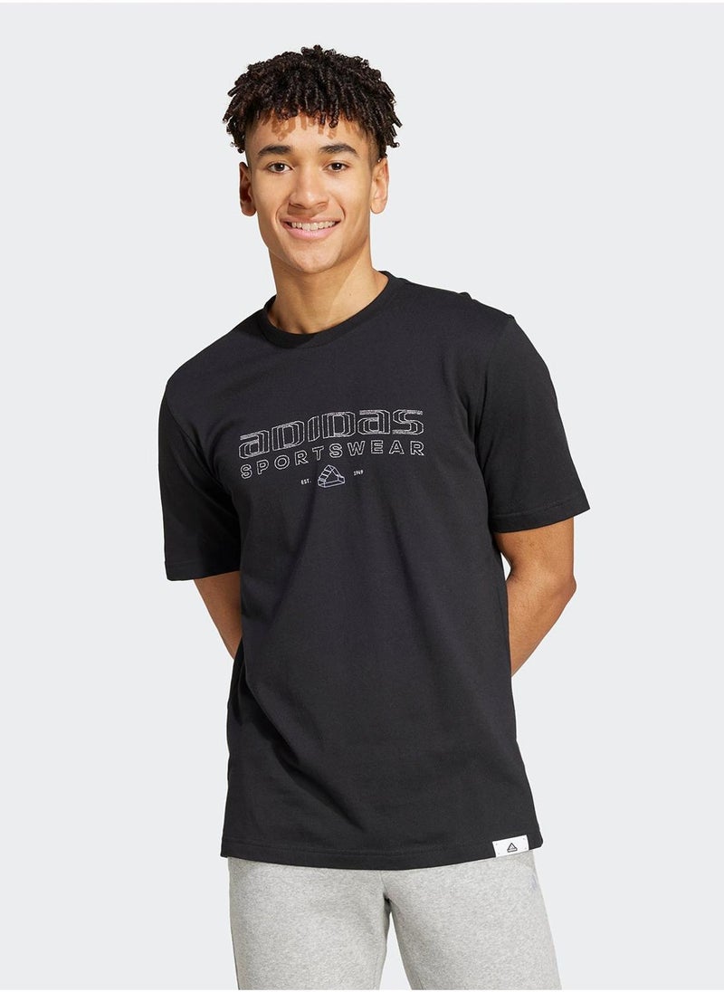 Adidas Tech Linear Graphic T-Shirt  - Image 1