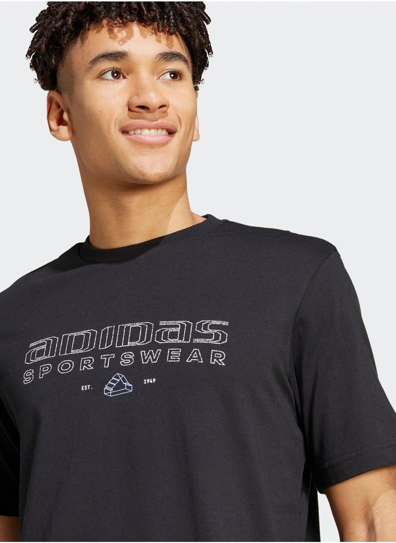 Adidas Tech Linear Graphic T-Shirt  - Image 3