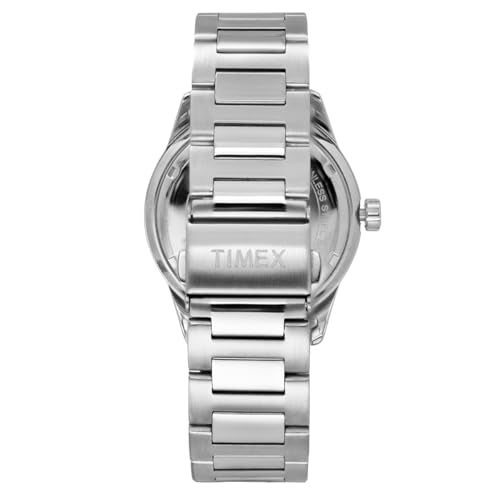 TIMEX Analog Watch for Man with Green Round Dial & Silver Stainless Steel Bracelet Band Water Resistant Men's Wrist Watches - TWEG30002 - Image 5