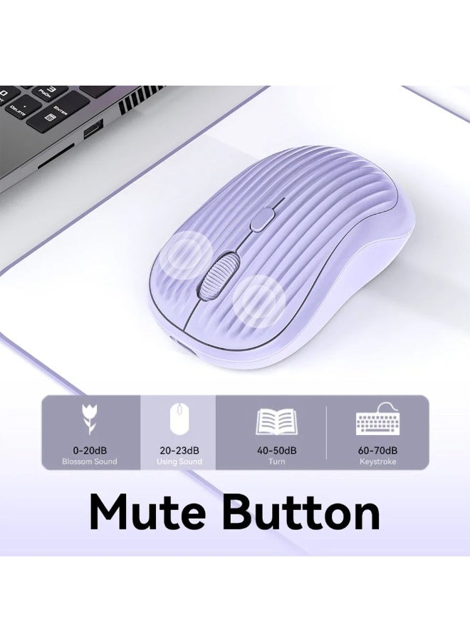 2.4G Dual-Mode Wireless Mouse (Bluetooth + USB Receiver) – Silent Rechargeable Gaming Mouse, High Precision 1600 DPI, Ergonomic Design, Compatible with PC, MacBook, Tablet & Laptop - Image 4