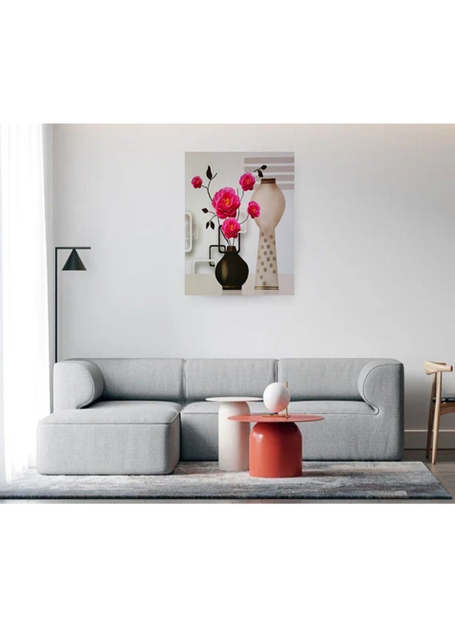 إن كي أكس لوحة فنية جدارية على شكل زهرة زخرفية - Image 2