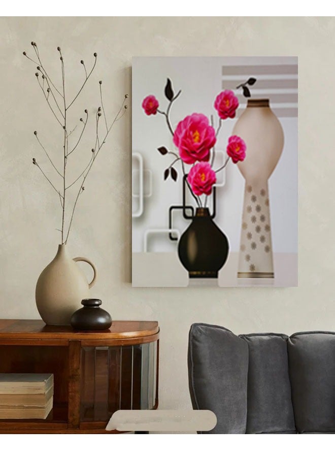 إن كي أكس لوحة فنية جدارية على شكل زهرة زخرفية - Image 3