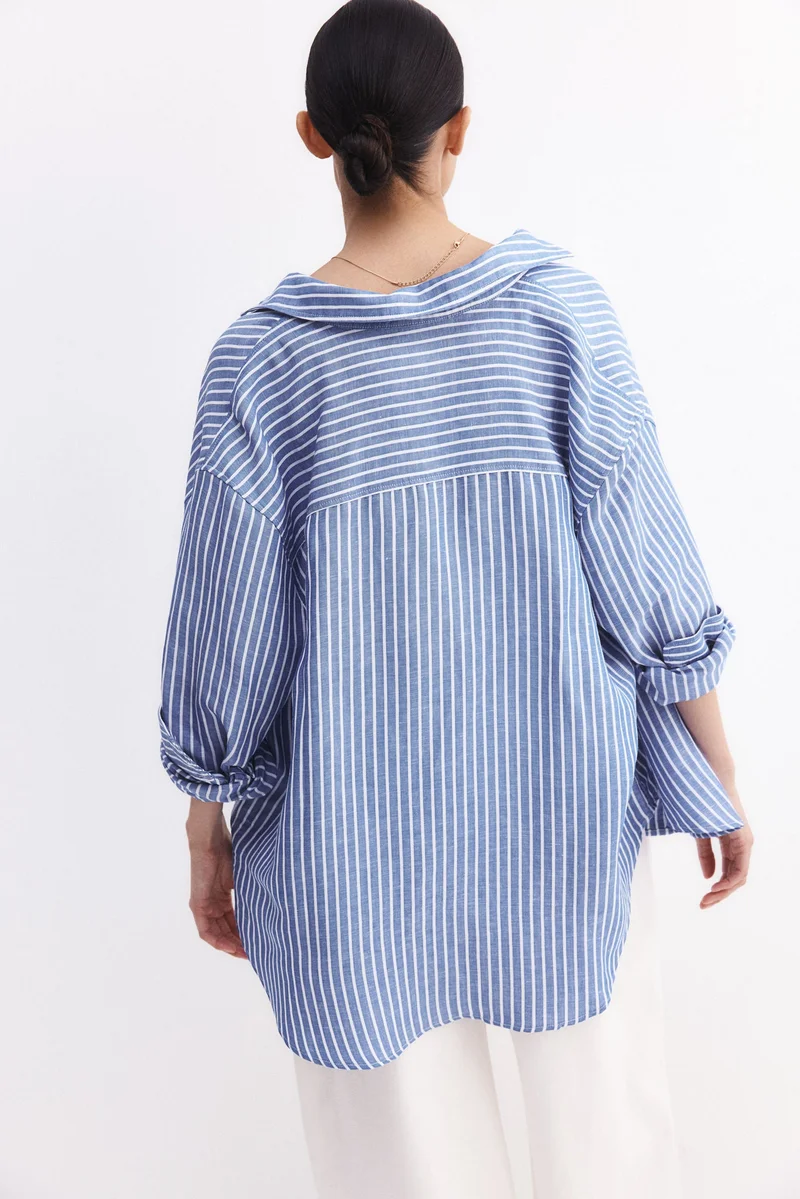 H&M MAMA Before & After Linen-blend shirt