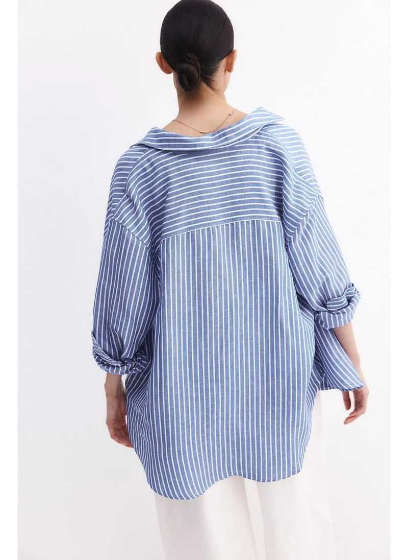 H&M MAMA Before & After Linen-blend shirt