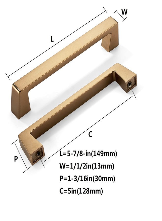 khtumeware 2 Pack 5 Inch(128mm) Kitchen Cabinet Handles,Champagne Bronze Cabinet Pulls Kitchen Cabinet Hardware, Furniture Pulls for Bathroom Cupboard Drawer Handles Dresser Pulls. - Image 4