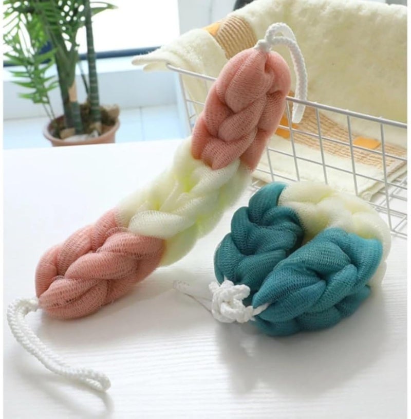 Mesh Bath Sponge for Body Daily Shower Use Foaming Soap Lather Soft Lightweight Exfoliating Loofah for Smooth Skin Easy Rinse Quick Dry