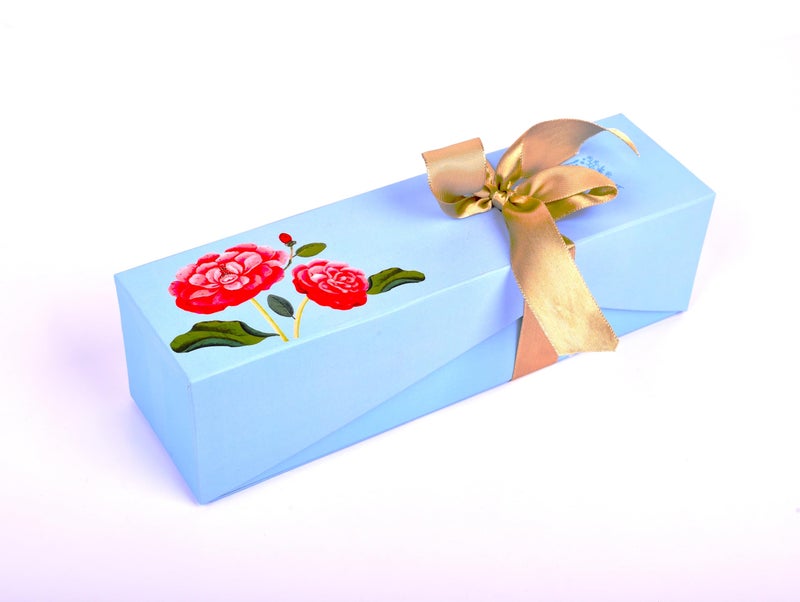 OH CHA - Premium Gift Box, Azure Collection Tea Gift Set | Floral Tea Gift Box | Festive Collection of Teas - Turmeric Bloom, Rose Tea Pistachio, Paan Chai | Pack of 3 | Gifts for Every Occasion - Image 2