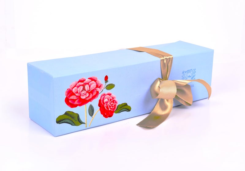 OH CHA - Premium Gift Box, Azure Collection Tea Gift Set | Floral Tea Gift Box | Festive Collection of Teas - Turmeric Bloom, Rose Tea Pistachio, Paan Chai | Pack of 3 | Gifts for Every Occasion - Image 4