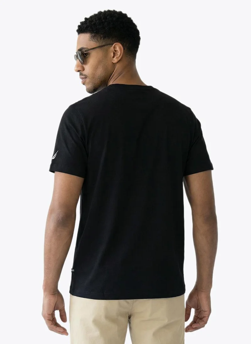Nautica Men Regular Fit Short Sleeve T-Shirt for Casual Styling - Black