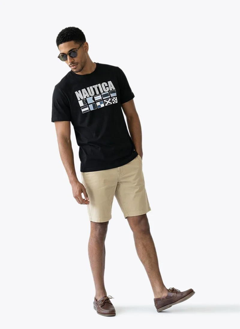 Nautica  Men Regular Fit Short Sleeve T-Shirt for Casual Styling - Black for Men | Best Price UAE