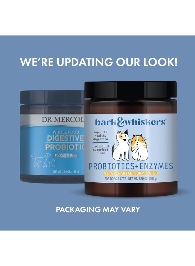 Dr. Mercola Bark & Whiskers, Probiotics + Enzymes 3.59 oz, Non GMO, Gluten Free, Soy Free, Dr. Mercola - Image 2