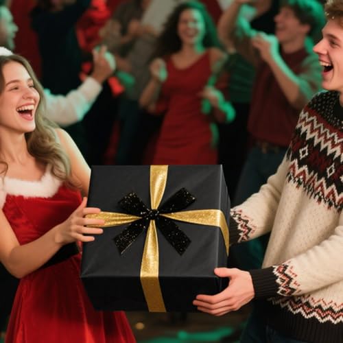Winjeto Black Wrapping Paper - Solid Color Mystical Matte Black Gift Wrapping Paper Roll Perfect for Men Women Boys Girls, Wedding Birthday Christmas Graduation Valentine's Day Fathers Gifts - 17 x 120 inch - Image 3