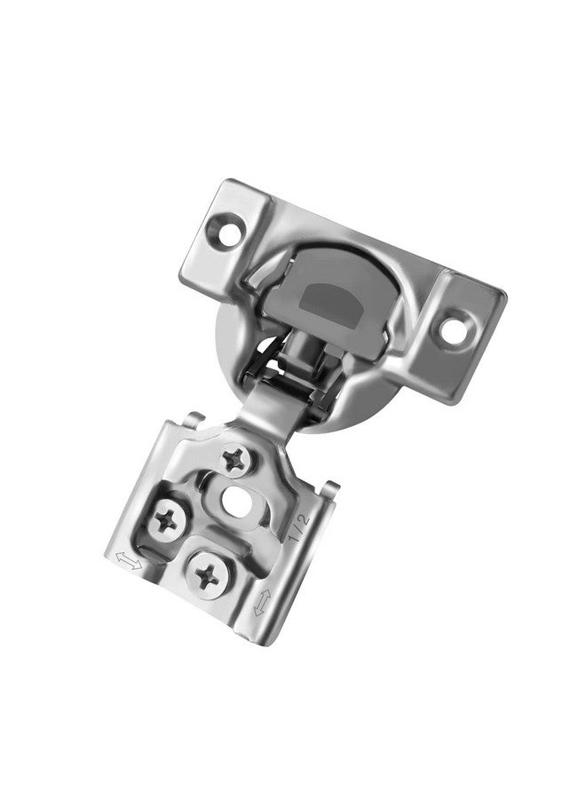 BERTA Berta 20 Pack, 1/2" Overlay 3D Soft Close Concealed Hinge for Face Frame Door, Smooth Slow Self Closing Hinges, Satin Nickel, Hidden 105° Open Angle Hinge for Kitchen Cabinet Door  - Image 1