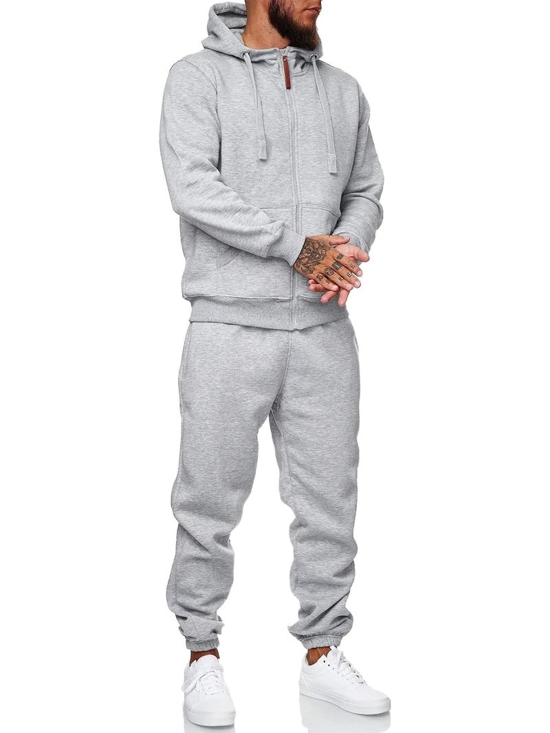CUBECIRCLE Sweatsuits for Men 2 Piece Men's Jogging Tracksuit Set Hoodie Casual Athletic Long Sleeve Zipper Suit Set - Image 2