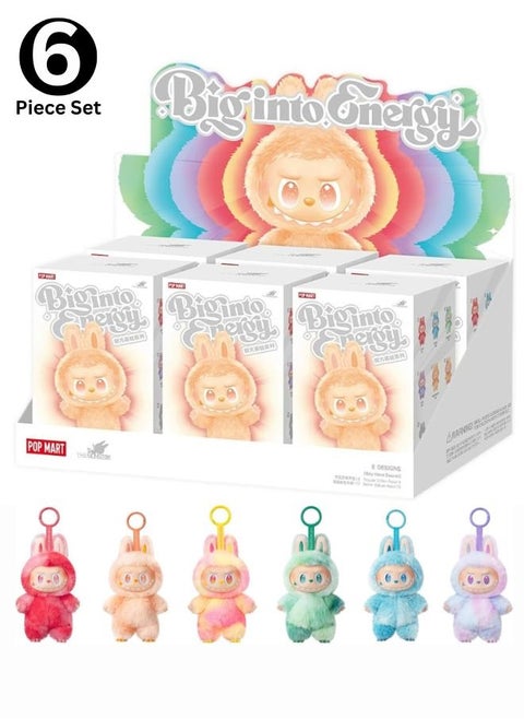 The Labubu Monsters Big into Energy Series-Vinyl Plush Pendant Blind Box, Blind Box Figures, Random Design Action Figures Collectible Toys Home Decorations, 6 Piece Set