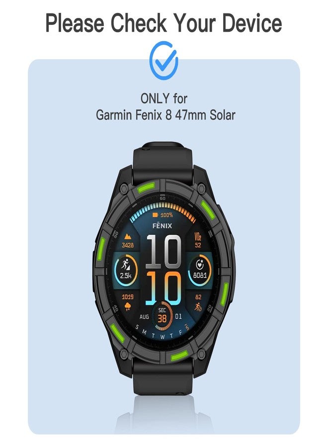 OVERSTEP Case Cover Compatible with Garmin Fenix 8 47mm Solar,Soft Anti Drop Replacement Protective Cases Smart Watch Accessories. - Image 2