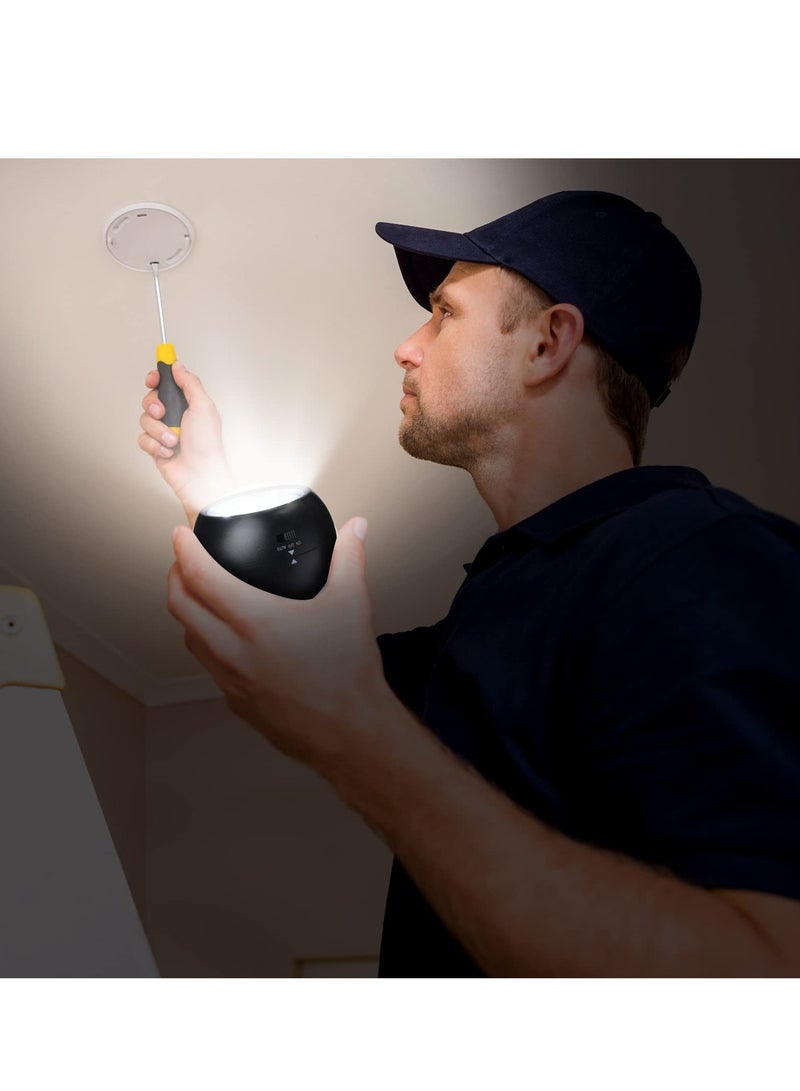 SYOSI 4 Pack Motion Sensor Lights for Battery Powered Wireless 9 LED 100 Lumens Motion Spotlight 360° Rotation Human Body Dual Sensor Energy Saving Lamp  for Porch Stair Hallway Garage Stair Black - Image 5