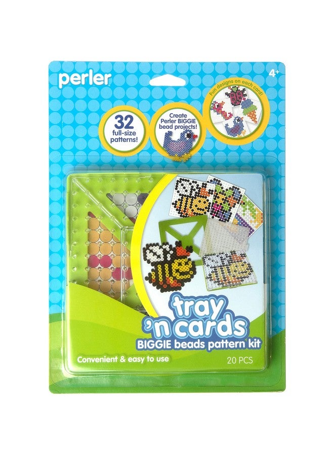 Perler 80-70729 Biggie Fuse Bead Pattern Cards and Pegboards, Multicolor, Small, 20pcs - Image 1