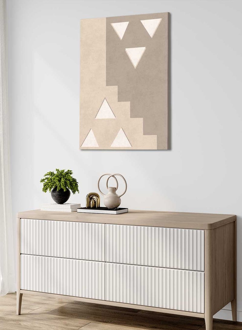LOWHA Canvas Wall Art Stretched Over Wooden Frame with Saudi Inspired Pattern - Image 2