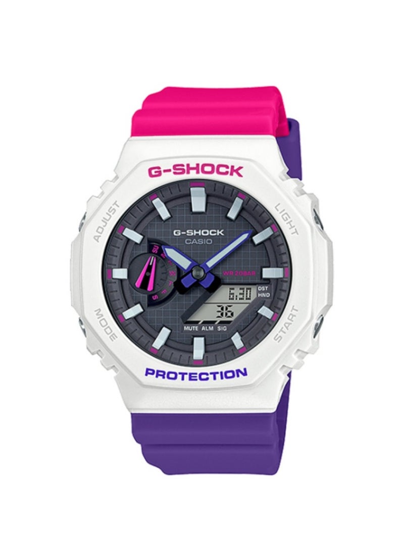 CASIO - G-SHOCK GA-2100THB-7A Transparent Carbon Fiber Watch  LED Backlight  Multi-function Timer  200m Water Resistance  Men's Fashion Timepiece - Image 1