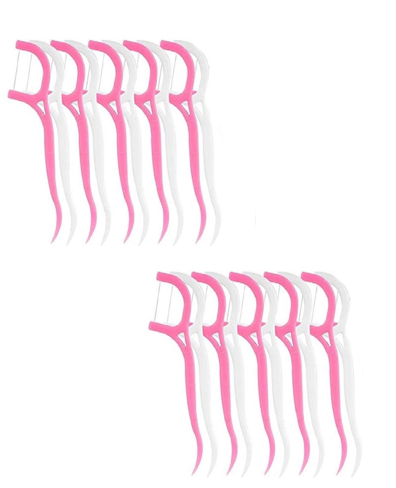 ISTORE 3‑in‑1 Disposable Dental Floss Picks with Tongue Cleaner & Toothpick || Triple Action Oral Care Tool for Fresh Breath || Clean Teeth and Healthy Gums || (Pack Of 20) - Image 1