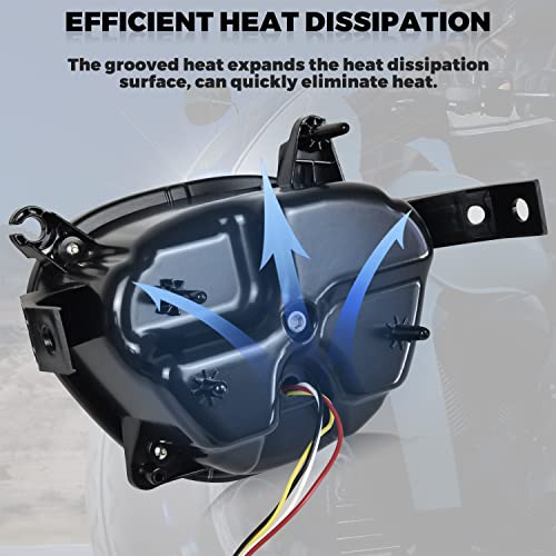 VEISUTOR LED Headlight for M109R M90 06-19, Clear Lens LED Head lamp Front Lights Assembly with Halo DRL High Low Beam for Suzuki Boulevard M109R M90 2006-2019 Accessories - Image 3
