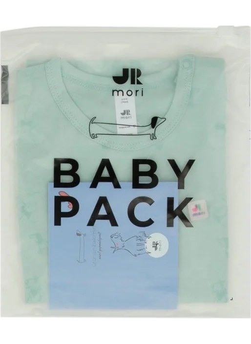 Jrmori Mr.j & Ms.r Printed Short Sleeve Bodysuit with Shoulder Snaps