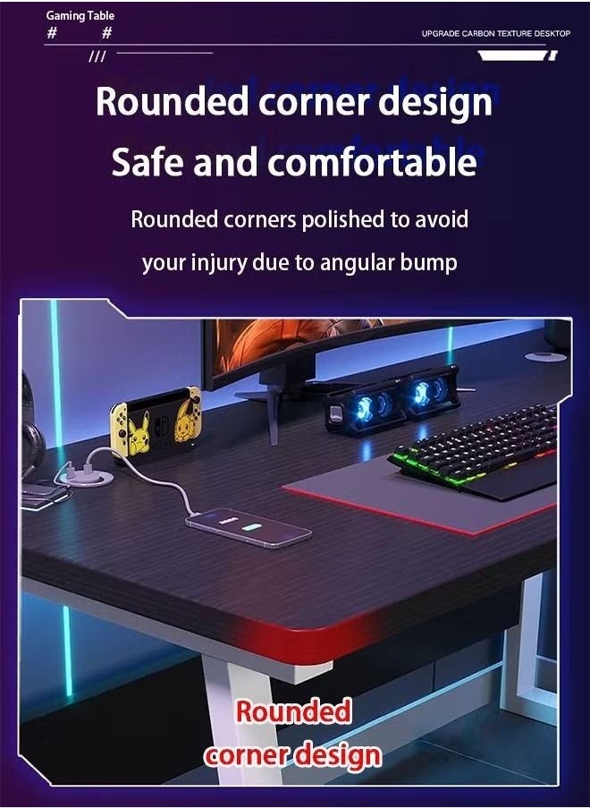 Arabest Gaming Desk, Computer Table with USB Charging Ports, Computer Desk for Home Office Gaming(120*75*60) - Image 5