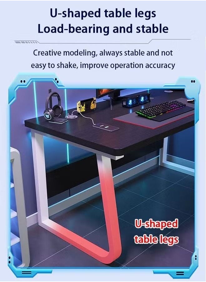 Arabest Gaming Desk, Computer Table with USB Charging Ports, Computer Desk for Home Office Gaming(120*75*60) - Image 2
