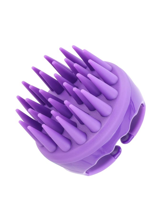 إسكدنيا 【فرشاة شامبو لتدليك فروة الرأس مع موزع】- فرشاة شعر سيليكون مناسبة للأظافر الطويلة لتنظيف فروة الرأس بعمق وتخفيف التوتر ونمو الشعر - أداة استحمام للرجال والنساء (أرجواني) - Image 1