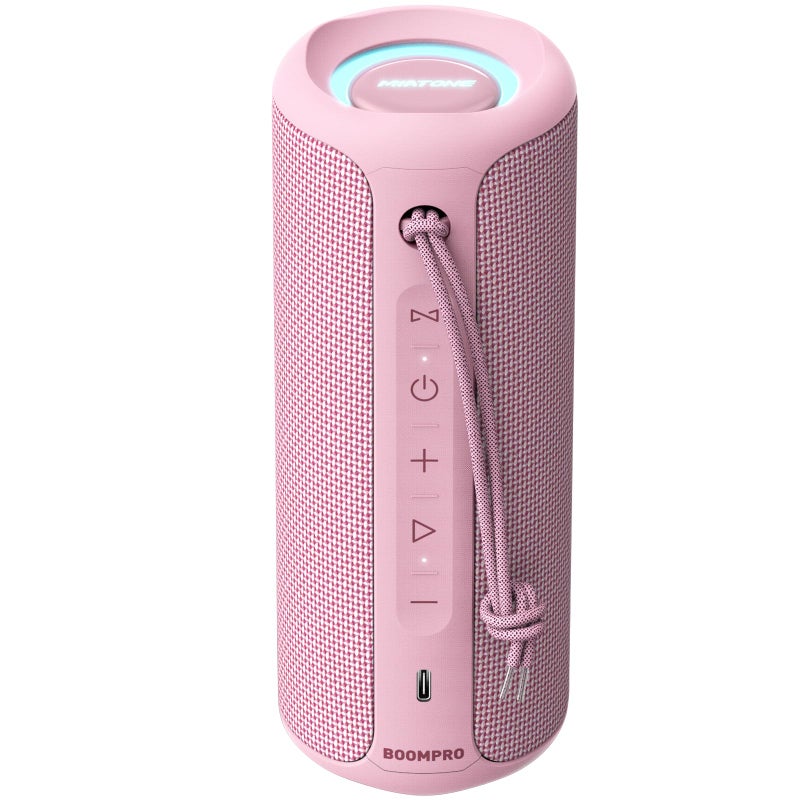 MIATONE Portable Bluetooth Speaker 36W Stereo Sound Bass Boost, Bluetooth 5.3 TWS Pairing (Pink) - Image 1