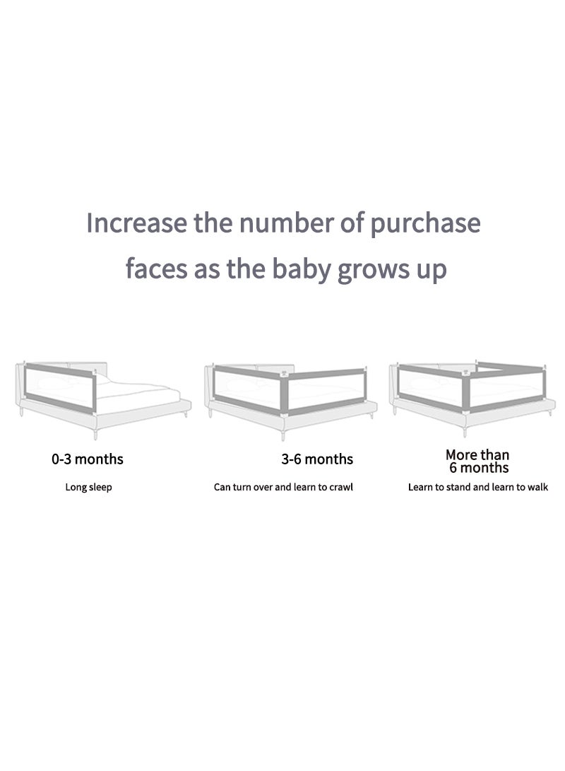 MaBaby Crib Fence Baby Anti falling Bed Fence Crib Fence  - Image 4