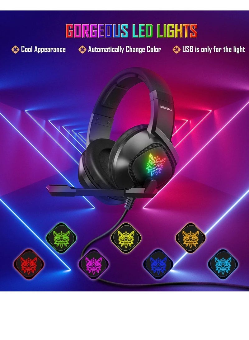 onikuma High-Performance Onikuma K19 Gaming Headset with 3.5mm Jack – Over Ear Comfort - Image 3
