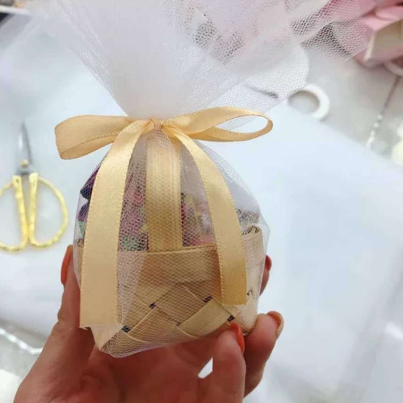 6pcs Wedding Handmade Candy Basket Retro Party Candy Case Mini Baskets - Image 4