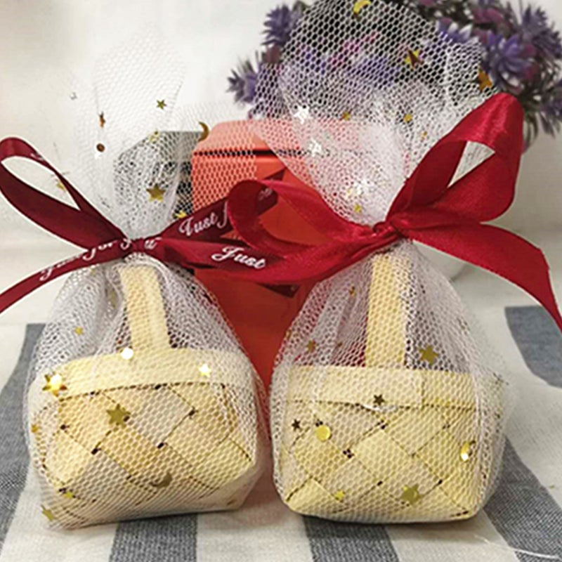 6pcs Wedding Handmade Candy Basket Retro Party Candy Case Mini Baskets - Image 3