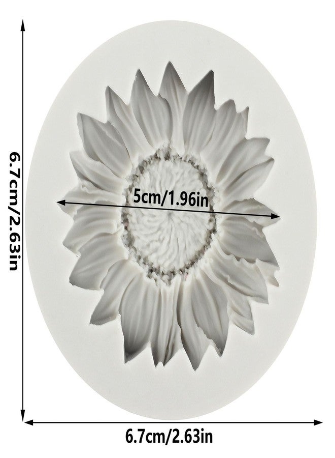FCKEMLDS Sunflower Silicone Molds 3D Flower Fondant Molds for Cake Decorating Cupcake Topper Candy Chocolate Flower Soap Wax Candle Polymer Clay Gum Paste - Image 2
